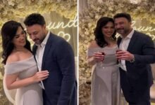 خطوبة المطربة مي فاروق على محمد العمروسي