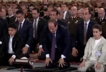 الرئيس عبدالفتاح السيسي يؤدى صلاة عيد الفطر بمسجد مصر الكبير بالعاصمة الإدارية