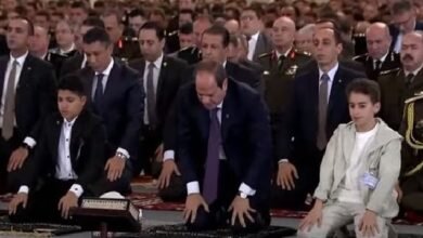 الرئيس عبدالفتاح السيسي يؤدى صلاة عيد الفطر بمسجد مصر الكبير بالعاصمة الإدارية