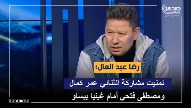 رضا عبدالعال: تمنيت مشاركة الثنائي عمر كمال ومصطفى فتحي أمام غينيا