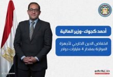 وزير المالية: انخفاض الدين الخارجي لأجهزة الموازنة بمقدار 4 مليارات دولار