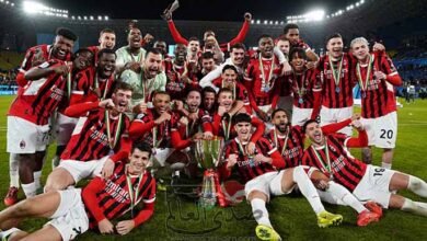 أي سي ميلان يتوج بلقب السوبر الإيطالي على حساب انتر ميلان بنتيجة 3-2
