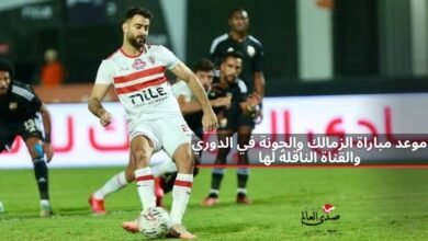 موعد مباراة الزمالك والجونة في دوري nile والقناة الناقلة