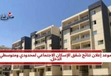 موعد إعلان نتائج شقق الإسكان الاجتماعي لمحدودي ومتوسطي الدخل