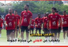 "12 لاعب" مهددين بالغياب عن الأهلي في مباراة الجونة بالدوري الممتاز