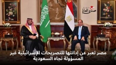 مصر تدين التصريحات الإسرائيلية غير المسؤولة تجاه السعودية