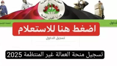 طريقة التسجيل في منحة العمالة غير المنتظمة لعام 2025