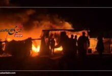 غزة.. "قتلى وخيام مشتعلة" جراء غارة إسرائيلية على خان يونس