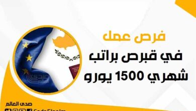 فرص عمل في قبرص براتب شهري 1500 يورو